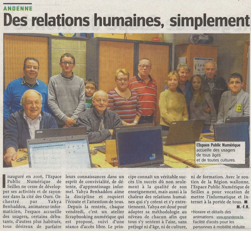Image illustrant l'article « Des relations humaines, simplement ! » de l'EPN de Seilles.