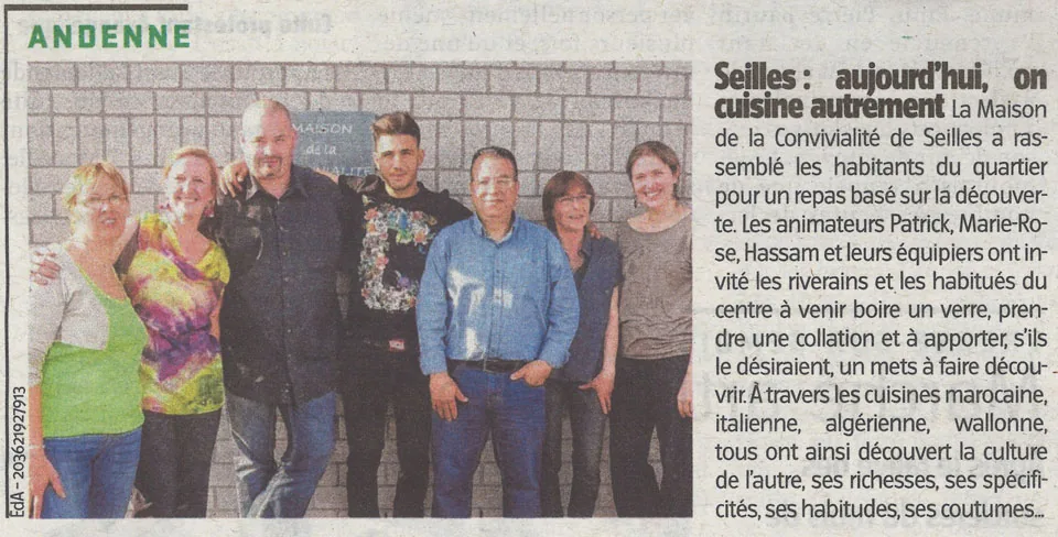 Image illustrant l'article « Fête des voisins 2014 dans le journal l'Avenir » de l'EPN de Seilles.