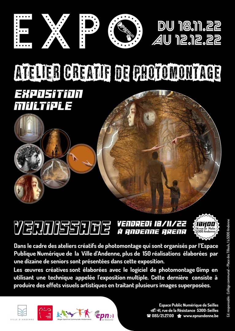 Image illustrant l'article « Expo - Réalisations créatives de l'EPN de Seilles à l'Andenne Arena  18/11/22 à 18h00 ! » de l'EPN de Seilles.