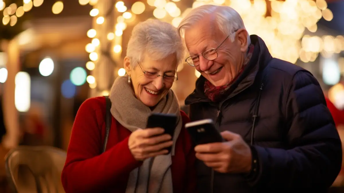 Senior participant à un atelier numérique, utilisant un smartphone et une tablette lors d’une formation à l’EPN de Seilles.