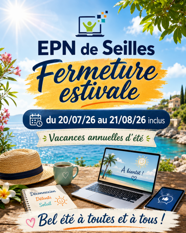 ☀️ Fermeture estivale de l’EPN de Seilles 🌴